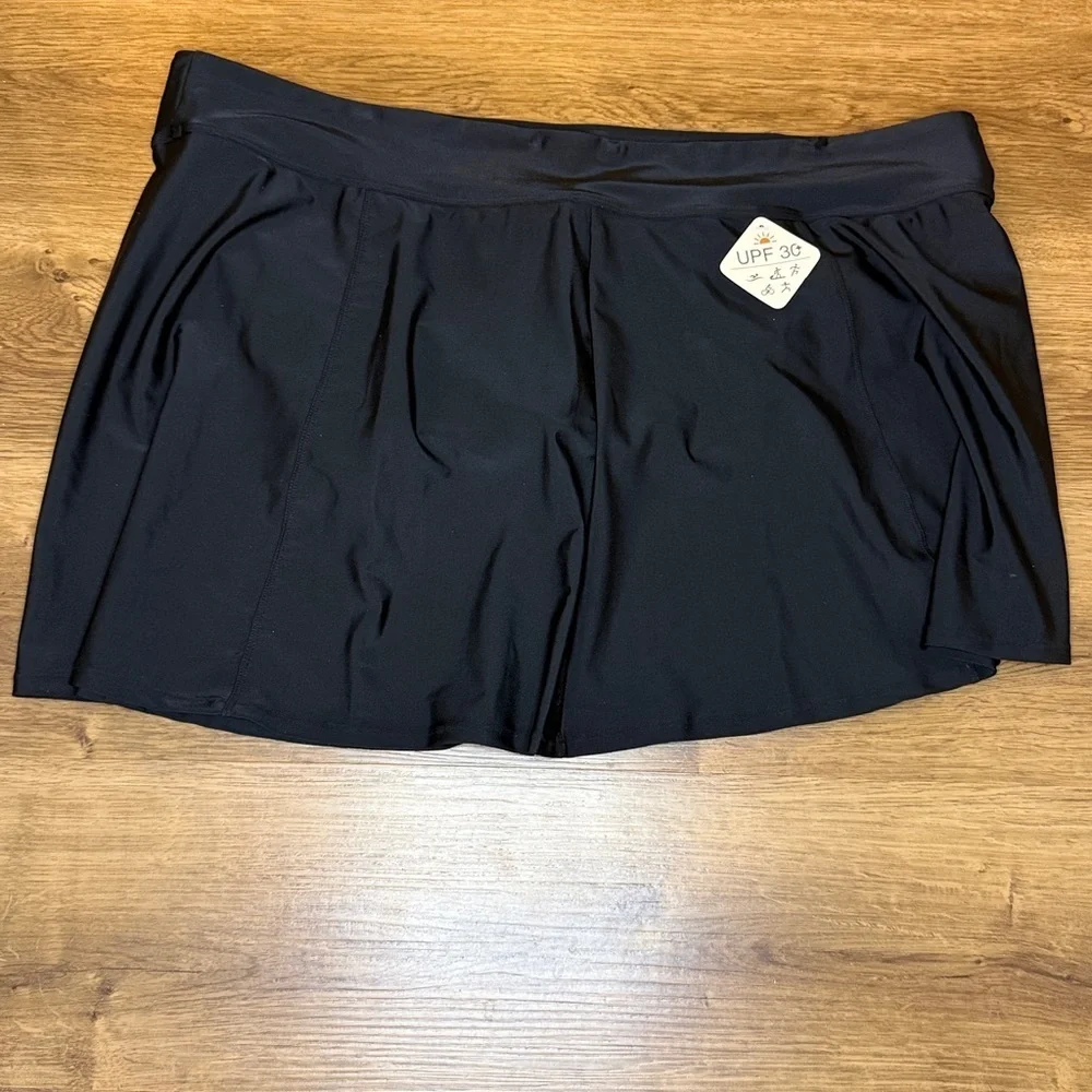 Zeroxposur Swing Skirtini Swimwear Black Women’s 3X UPF 30+ Stretch Quick Dry